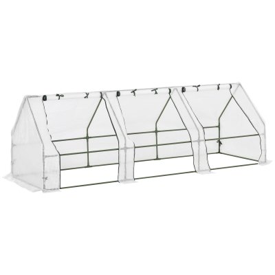OUTSUNNY  - Mini serre de jardin - PE - 270x90x90cm - Blanc