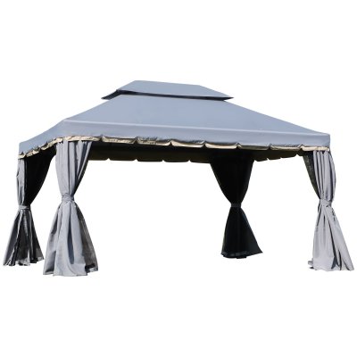 OUTSUNNY  - tonnelle - Aluminium - 390x290x280cm - Gris