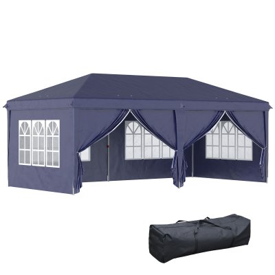 OUTSUNNY  - Tonnelle - Polyester Oxford - 585x295x270cm - Bleu
