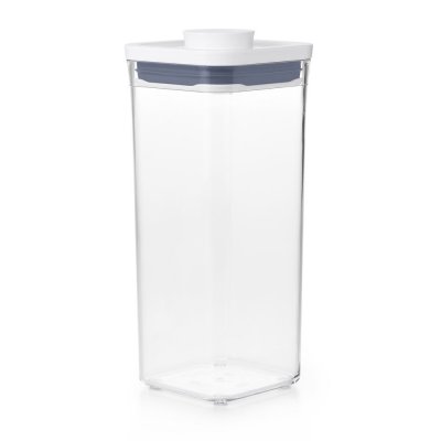 OXO  Bo&icirc;te de conservation POP petite carr&eacute;e, Plastique, Blanc, 1.6 L