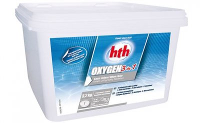 HTH Oxyg&egrave;ne actif 3 en 1 en galets 3,2 kg - 