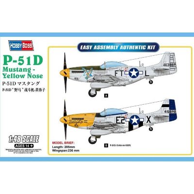HOBBY BOSS P-51d Mustang-yellow Nose - 1:48e - 