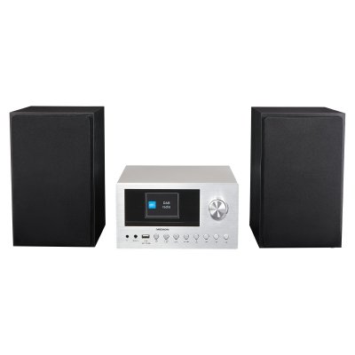 MEDION P85003 - Micro Syst&egrave;me Audio - DAB+ - WiFi - Lecteur CD - Bluetooth - Argent