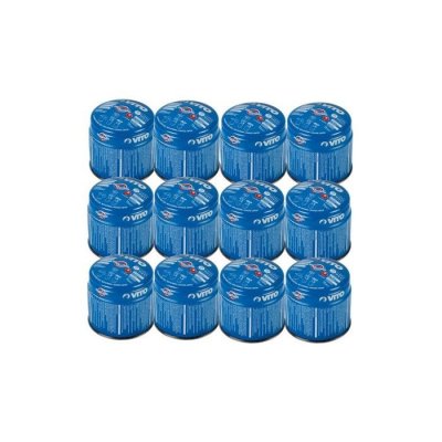 VITO Pack 12 cartouches gaz 190g  butane per&ccedil;able s&eacute;curit&eacute; stop-gaz TUV