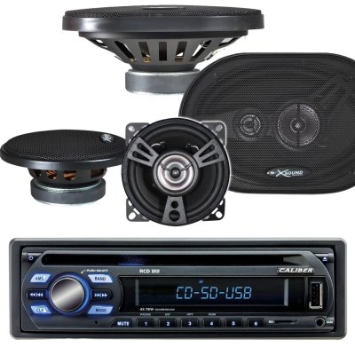 CALIBER Pack Autoradio  RCD122 75W x 4 + 4 haut parleurs XSound - 680W