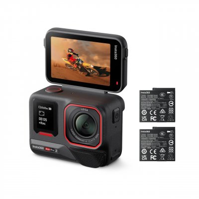 INSTA360 Pack Cam&eacute;ra sport  Ace Pro 2 Noir + 2nde batterie 