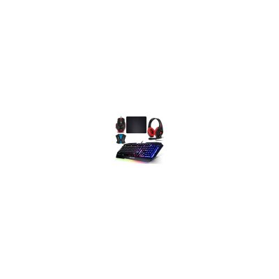 GENERIQUE Pack Clavier Souris Casque Switch Pro-K5 RGB et Convertisseur Console