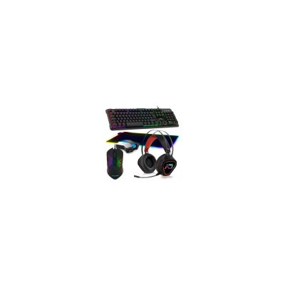 GENERIQUE Pack Clavier Souris Gamer Tapis LED CrossGame Casque GTA 230 pour Switch, PS4, XB1