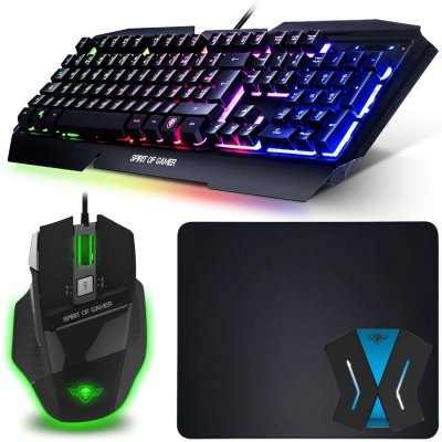 SPIRIT OF GAMER Pack Clavier Souris XB1 XBox One Pro-K5 RGB et Convertisseur