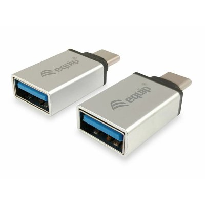 EQUIP Pack de 2 adaptateurs USB-C m&acirc;le vers USB-A femelle