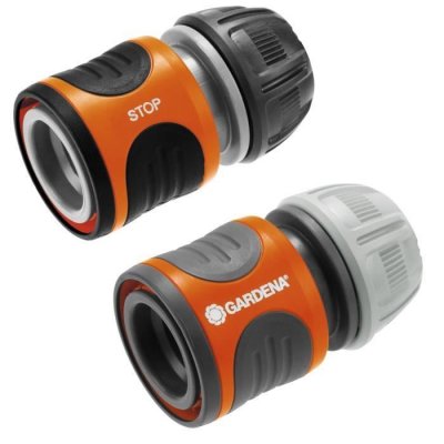 GARDENA Pack de 2 raccords Aquastop  18279-20 - &Oslash; 13 mm/ &Oslash; 15mm