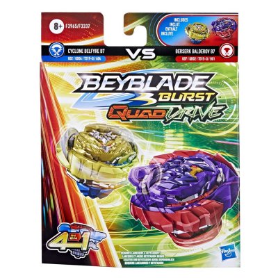 BEYBLADE Pack de 2 toupies Burst QuadDrive Cyclone Belfyre B7 Berserk Balderov