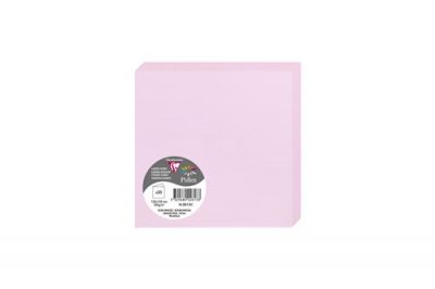 POLLEN BY CLAIREFONTAINE Pack de 25 cartes pli&eacute;es Pollen 135 x 135 mm Rose drag&eacute;e