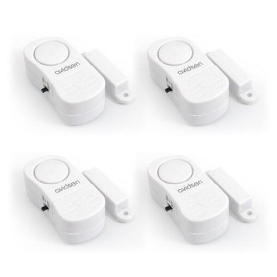 AVIDSEN Pack de 4 mini alarmes pour porte/fen&ecirc;tre -