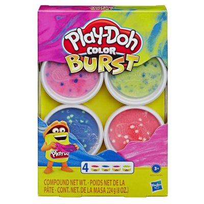 PLAY DOH Pack de 4 pots Play-Doh Explosion de Couleurs Mod&egrave;le al&eacute;atoire