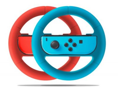 NACON Pack de deux volants BigBen Rouge et Bleu pour Joy-Con