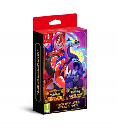 NINTENDO Pack Duo Pok&eacute;mon Ecarlate et Violet avec SteelBook  Switch 