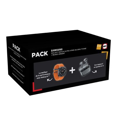 SAMSUNG Pack Galaxy Watch Ultra Gris Titane + Buds3 Argent