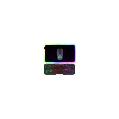 GENERIQUE pack gamer battle royale 3 en 1 clavier souris tapis r&eacute;tro&eacute;clairage rgb 