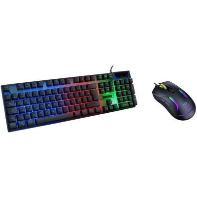 AKUMA Pack Gaming -  - Sentai C02 - Clavier + Souris Filaire - R&eacute;tro&eacute;clair&eacute; - 3600 DPI