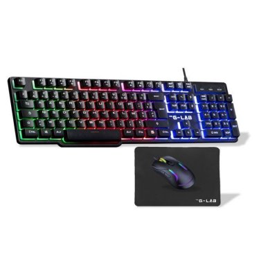 THE G LAB Pack Gaming The G-lab Chromium Clavier/souris/tapis