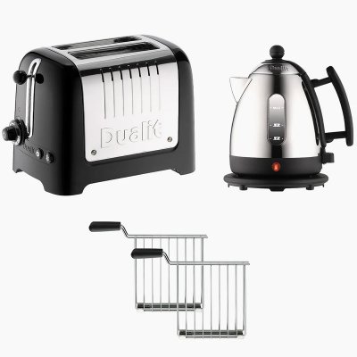 DUALIT Pack grille-pain 2 fentes et cage + bouilloire - 10138 - Lite - 