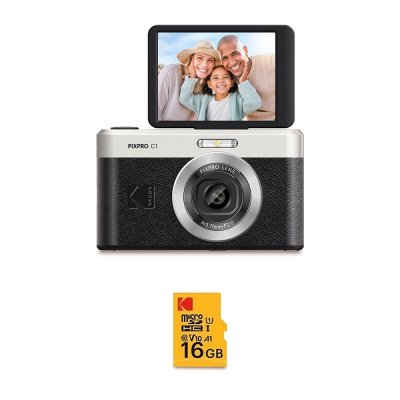 KODAK Pack  Pixpro C1 Appareil Photo Compact noir + Carte microSDHC 16 Go