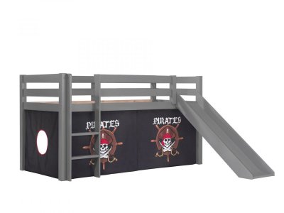 Pack - lit enfant toboggan & tente ""pino pirates ii"" gris