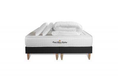 ROYAL PALACE BEDDING Pack matelas LANCASTER 200x200 + double sommiers  100x200 + Couette + 2 oreillers