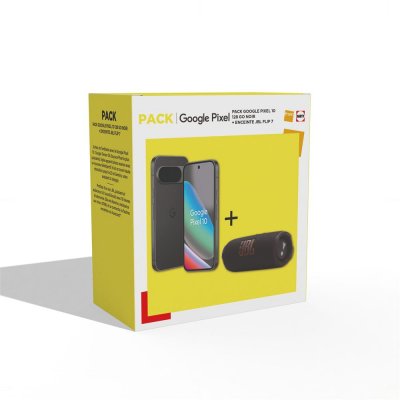 GOOGLE Pack Pixel 10 6,3"" 5G Double SIM 128 Go Noir + Enceinte JBL Flip 7 Noir