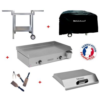 PLANCHAELEC Pack plancha &eacute;lectrique NEO E650 + Chariot + accessoires - MIRICHAUD 