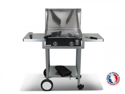 PLANCHAELEC Pack plancha &eacute;lectrique  LUX 600 CARBON - CHARIOT MONCEAU 