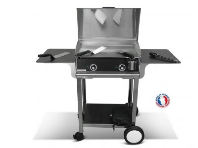 PLANCHAELEC Pack plancha &eacute;lectrique  LUX 600 CARBON - CHARIOT RIVOLI 