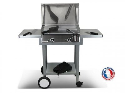 PLANCHAELEC Pack plancha &eacute;lectrique  LUX 600 INOX - CHARIOT MONCEAU 