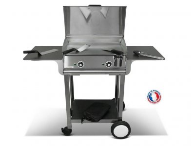 PLANCHAELEC Pack plancha &eacute;lectrique  LUX 600 INOX - CHARIOT RIVOLI 