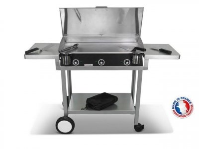 PLANCHAELEC Pack plancha &eacute;lectrique  LUX 830 CARBON - CHARIOT MONCEAU 