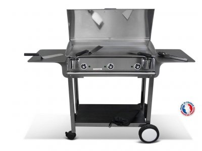 PLANCHAELEC Pack plancha &eacute;lectrique  LUX 830 INOX - CHARIOT RIVOLI 