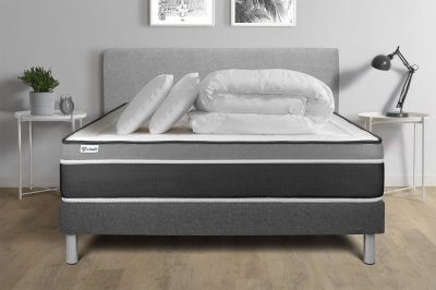 VITALIT Pack pr&ecirc;t &agrave; dormir 200x200 Ressorts M&eacute;moire de forme