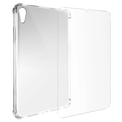AVIZAR Pack Protection pour iPad Mini 2021 Coque Souple et Film Verre Tremp&eacute; 9H Transparent 