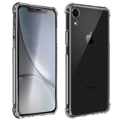AVIZAR Pack Protection pour iPhone XR Coque Souple plus Film Verre Tremp&eacute; 9H Transparent 