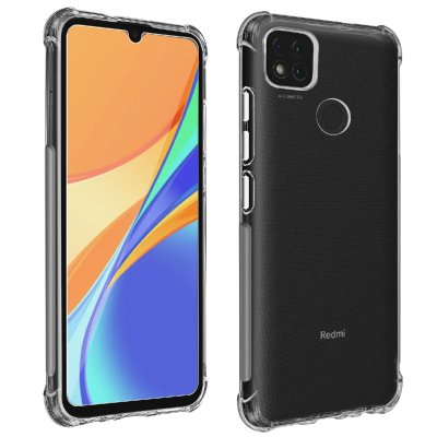 AVIZAR Pack Protection Xiaomi Redmi 9C Coque Souple + Verre Tremp&eacute; Transparent
