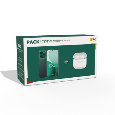 OPPO Pack Reno 14 F 5G 8/256 Go vert + &eacute;couteurs sans fil Enco Buds 3 blanc