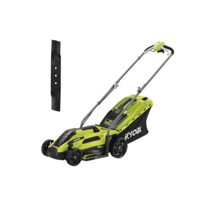 RYOBI Pack Tondeuse &eacute;lectrique 1300W Coupe 33cm RLM13E33S - Lame de tondeuse &eacute;lectrique 33cm RAC420