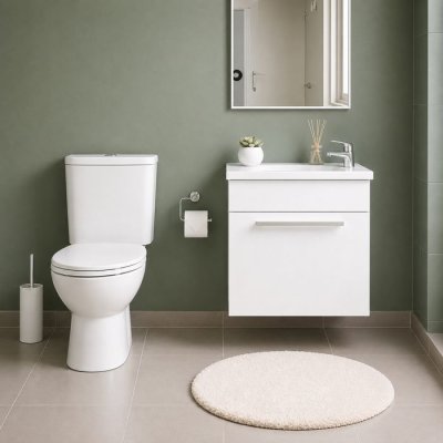 ONDEE Pack WC ECO avec bride - C&eacute;ramique - Blanc - - H71,4xl36x65,8cm
