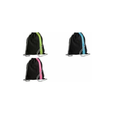  PAGNA Sac de sport &agrave; cordelette 'Go', noir / rose fonc&eacute;