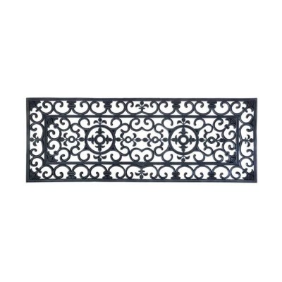 ESSCHERT DESIGN Paillasson - Caoutchouc - 120 x 45 cm - Livraison gratuite - Noir