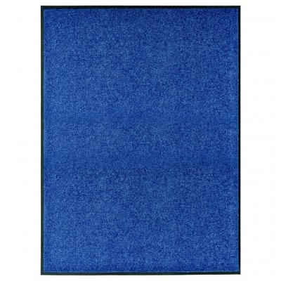 VIDAXL Paillasson lavable Bleu 90x120 cm  Bleu