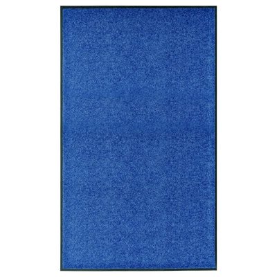 VIDAXL Paillasson lavable Bleu 90x150 cm  - Bleu