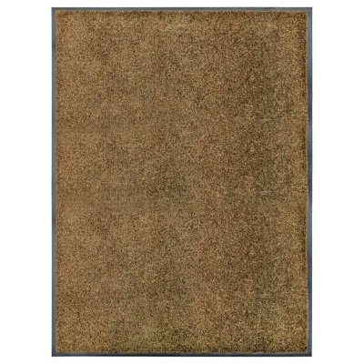 VIDAXL Paillasson lavable Marron 90x120 cm  Marron