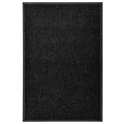 VIDAXL Paillasson lavable Noir 60x90 cm  Noir
